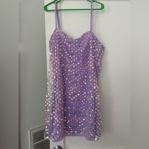 Purple Sequins Dress